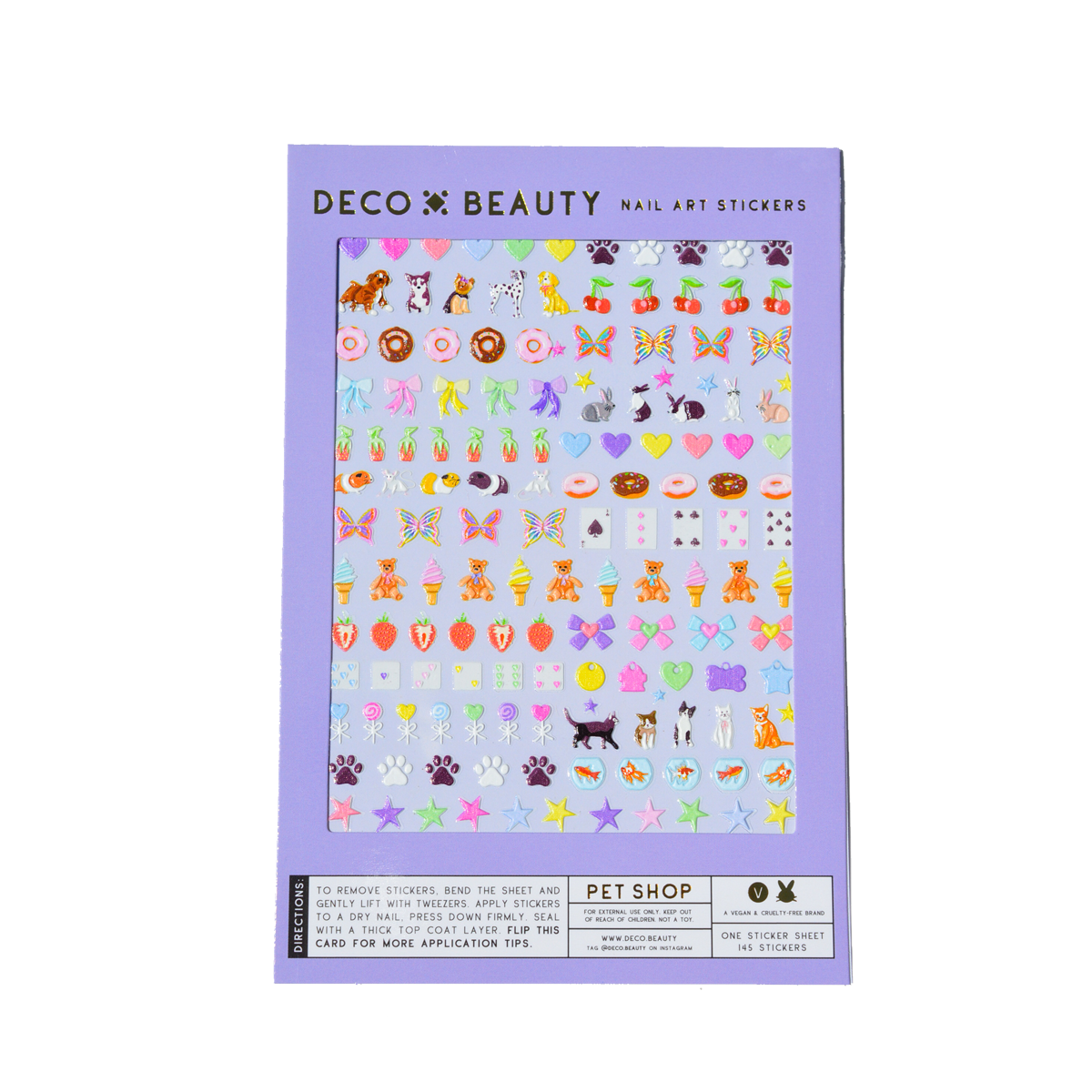Pet Shop Nail Art Stickers - Cute Animal Designs for DIY Manicures | Perfect for Parties, Gifts & Nail Salon Decor