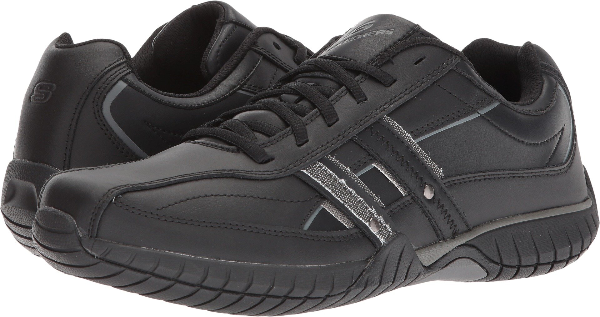 Skechers Men's Brusco Casual Sneakers - Lightweight Walking Shoes for Men with Memory Foam - Comfortable Slip-On Design for Work, Travel & Everyday Wear