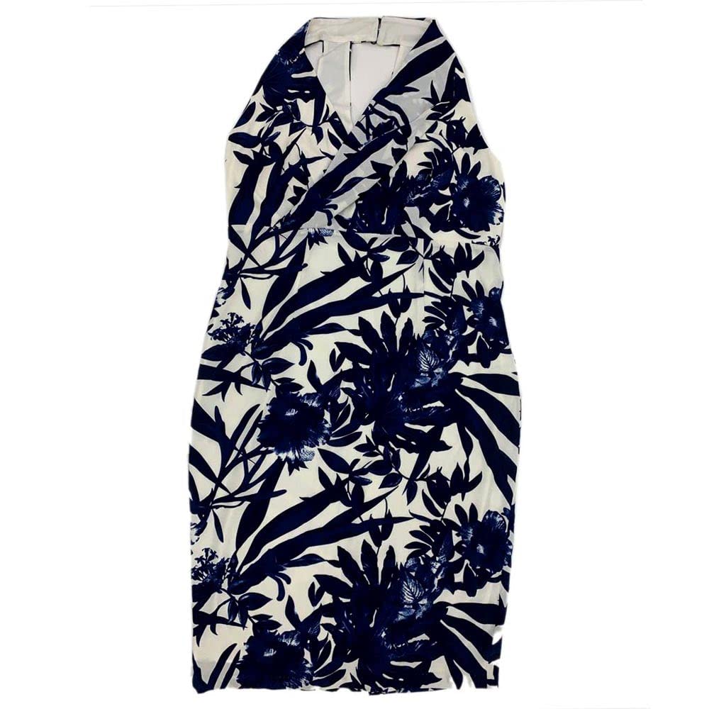 Jax Black Label Women's Floral Print Dress - Navy & White, Size 16 | Elegant Summer Dress for Casual Outings, Parties & Beach Vacations