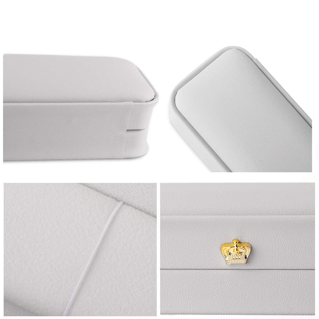 iSuperb 2-Pack PU Leather Jewelry Storage Box - Long Chain Necklace & Bracelet Display Case for Wedding, Anniversary, Christmas Gifts | Perfect for Jewelry Organization and Gift Presentation