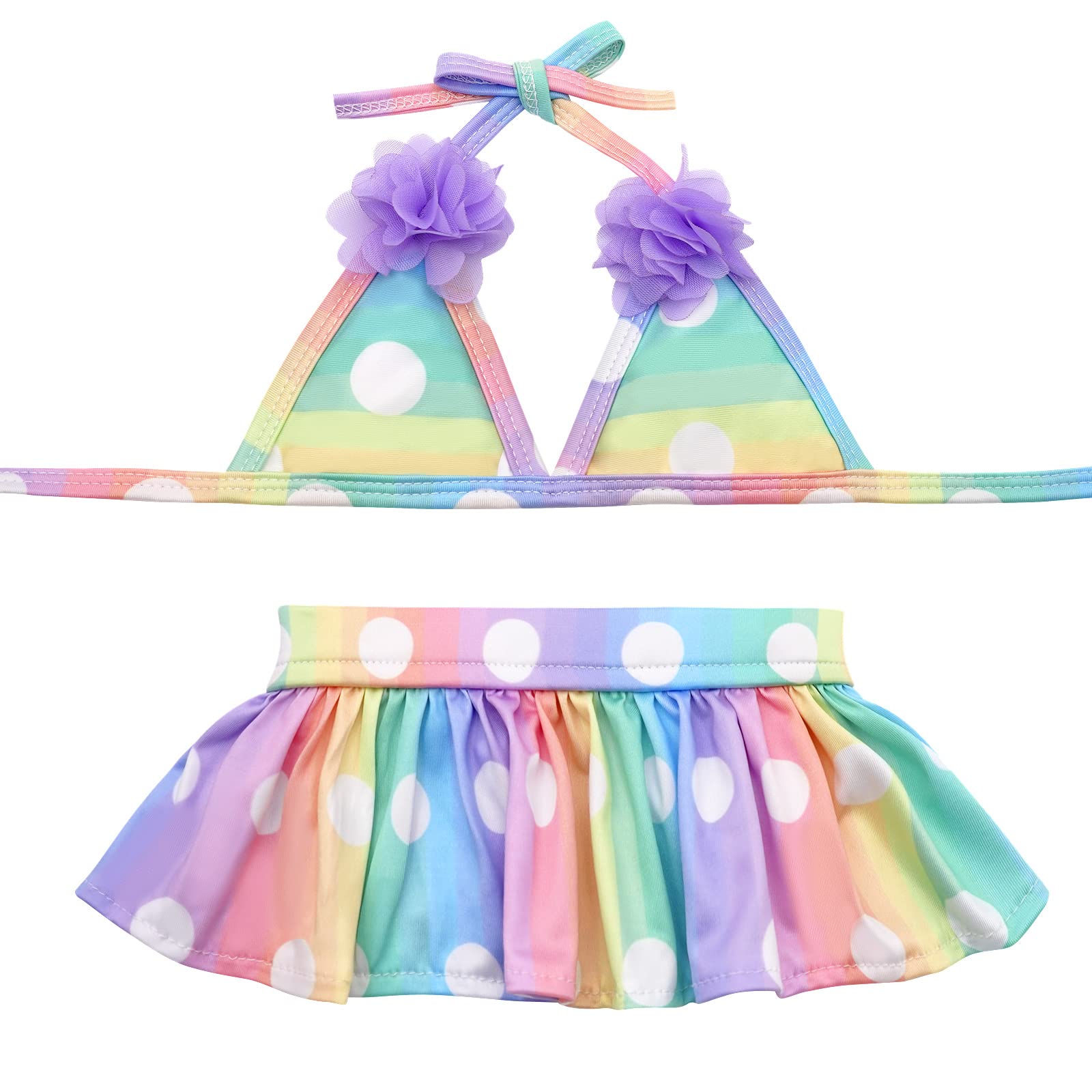 KYEESE Polka Dot Dog Bikini & Tutu Dress - Summer Beach Swimsuit for Small Dogs, Pet Clothes for Pool Party, Photo Shoot & Outdoor Activities