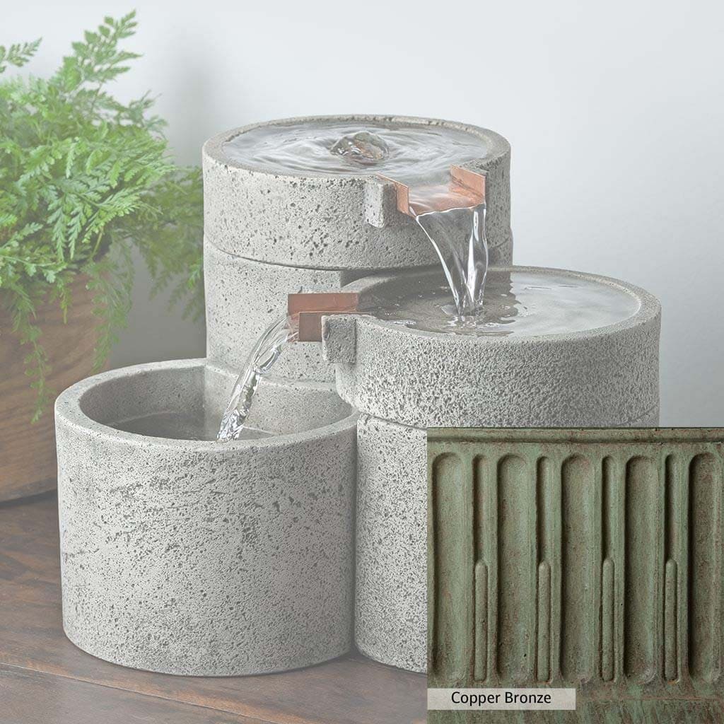 Campania International Venn Fountain - Outdoor Garden Water Fountain with LED Lights - Perfect for Patio, Yard, and Landscape Decor