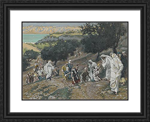 Black Ornate Wood Frame with Double Matting