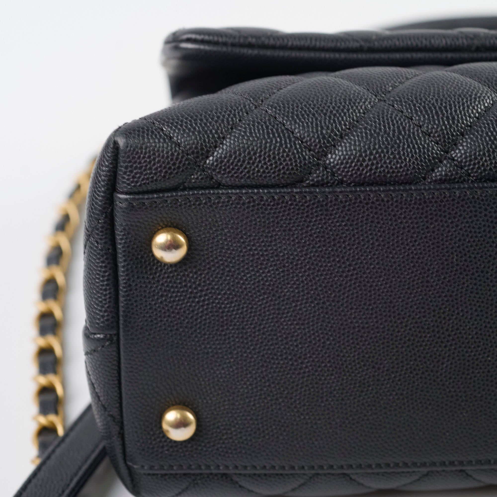 Chanel Medium Coco Handle Bag in Black Caviar Leather - Luxury Crossbody Purse for Women, Perfect for Work, Evening Events & Daily Use