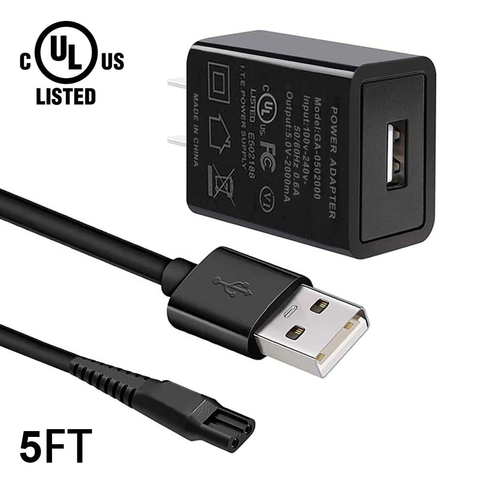 MANSCAPED Lawn Mower 3.0 & 2.0 Replacement Charger - Compatible with Electric Groin Hair Trimmer and Weed Whacker Nose/Ear Trimmer - USB Charging Cord for Personal Grooming at Home or Travel