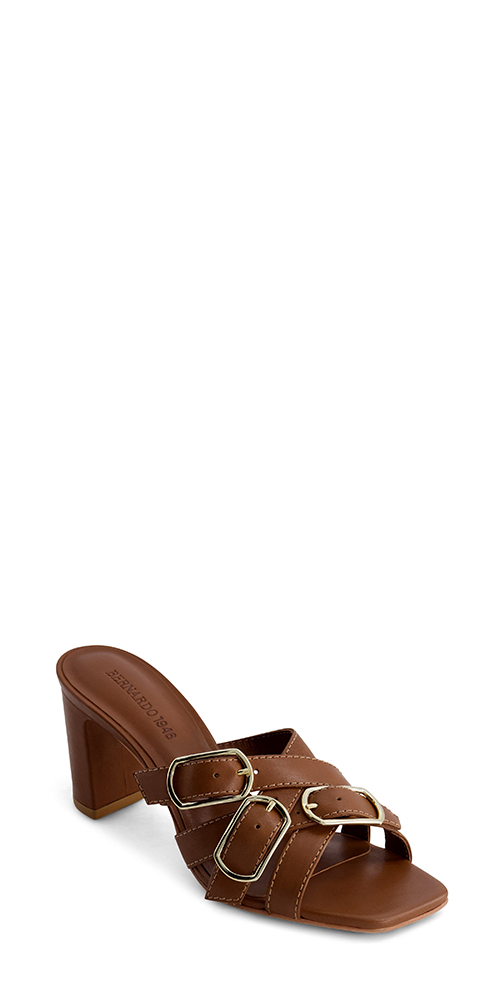 Bea Women's Heeled Sandals with Saddle Strap - Comfortable & Stylish for Summer, Beach, and Casual Outings