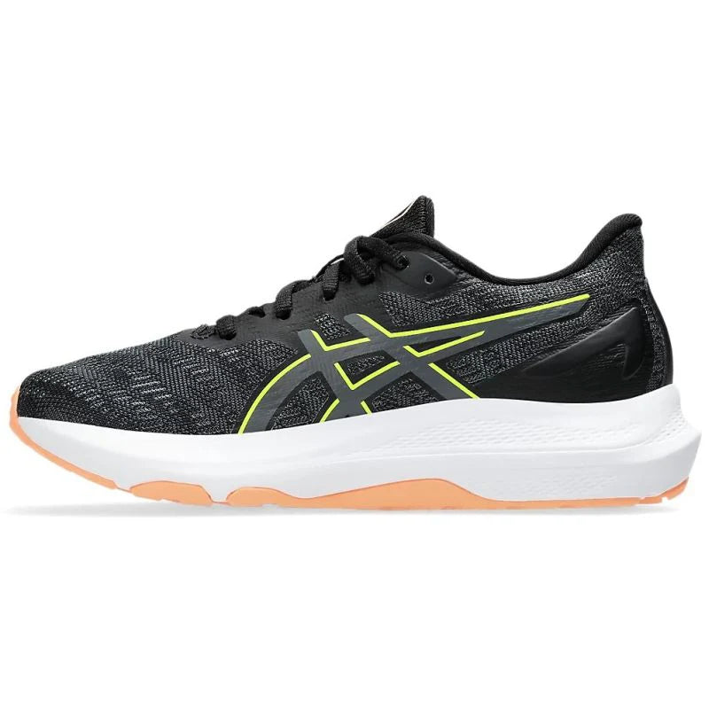 ASICS GT 2000 12 GS Kids Running Shoes - Black/Safety Yellow | Lightweight Athletic Sneakers for Boys & Girls | Perfect for School, Training & Daily Activities