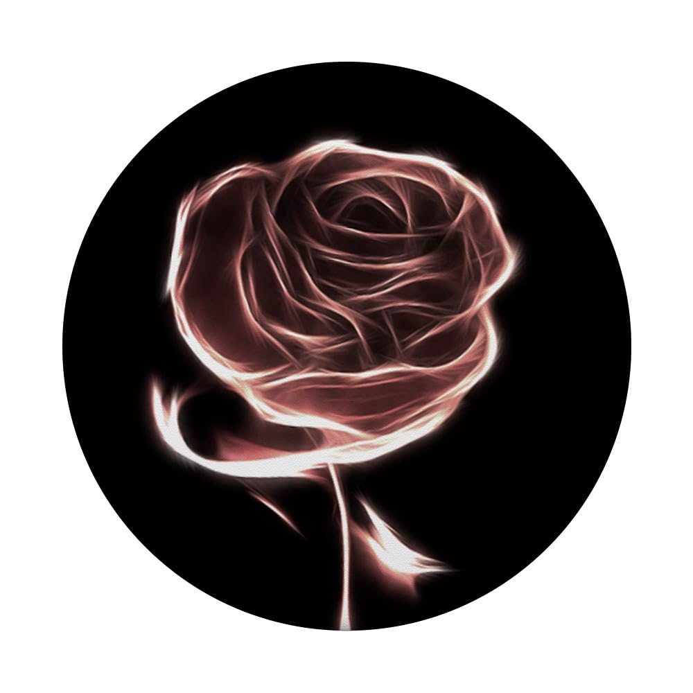 Pink Rose Floral PopSocket PopGrip - Swappable Phone & Tablet Grip with Adhesive - Perfect for Everyday Use, Travel, and Stylish Phone Accessories