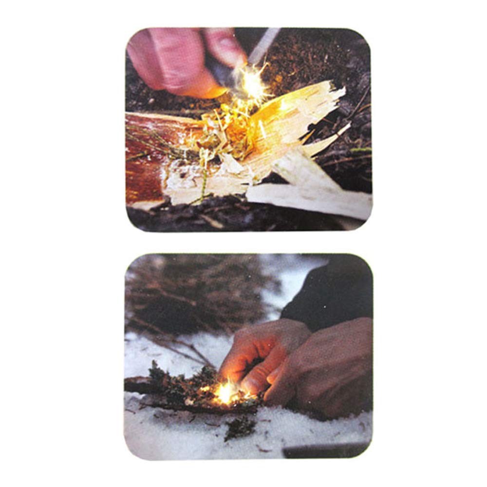 3 Pack Emergency Flint Fire Starter Striker Lighter - Waterproof Survival Tool for Camping, Hiking, Backpacking & Outdoor Adventures