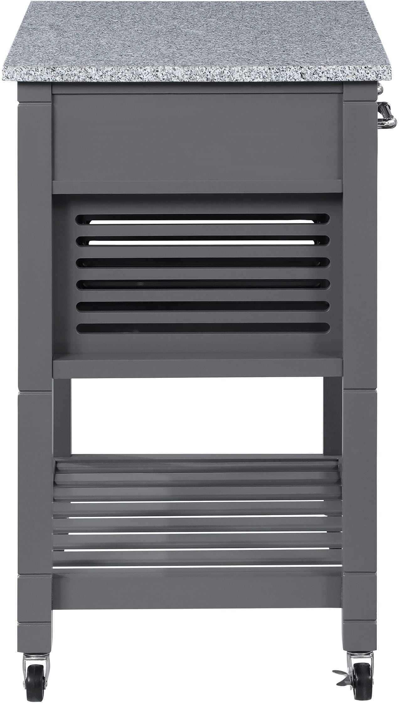 Office Star Stafford Kitchen Cart with Wheels - Mobile Kitchen Island with Storage Shelf & Towel Rack - Perfect for Small Spaces, Apartments & Dorm Rooms - Ideal for Food Prep, Extra Counter Space & Kitchen Organization