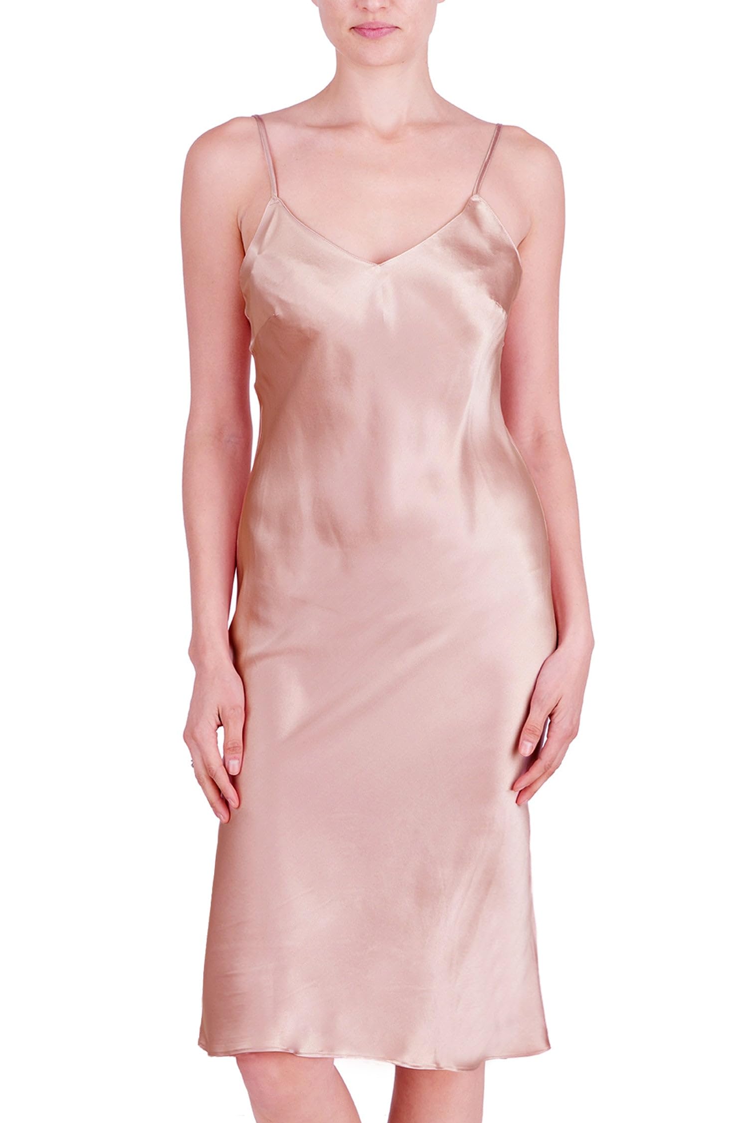 Luxury 100% Mulberry Silk Nightgown for Women - Elegant Full Slip Chemise Sleepwear - Perfect for Bridal, Honeymoon & Romantic Evenings
