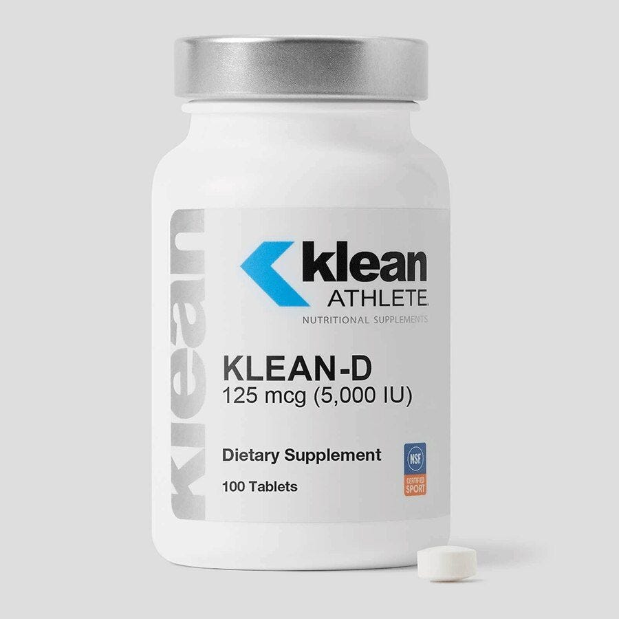 Klean Athlete Klean D™ 5000 IU Vitamin D3 Supplement - Supports Immune System & Bone Health for Athletes & Active Lifestyles