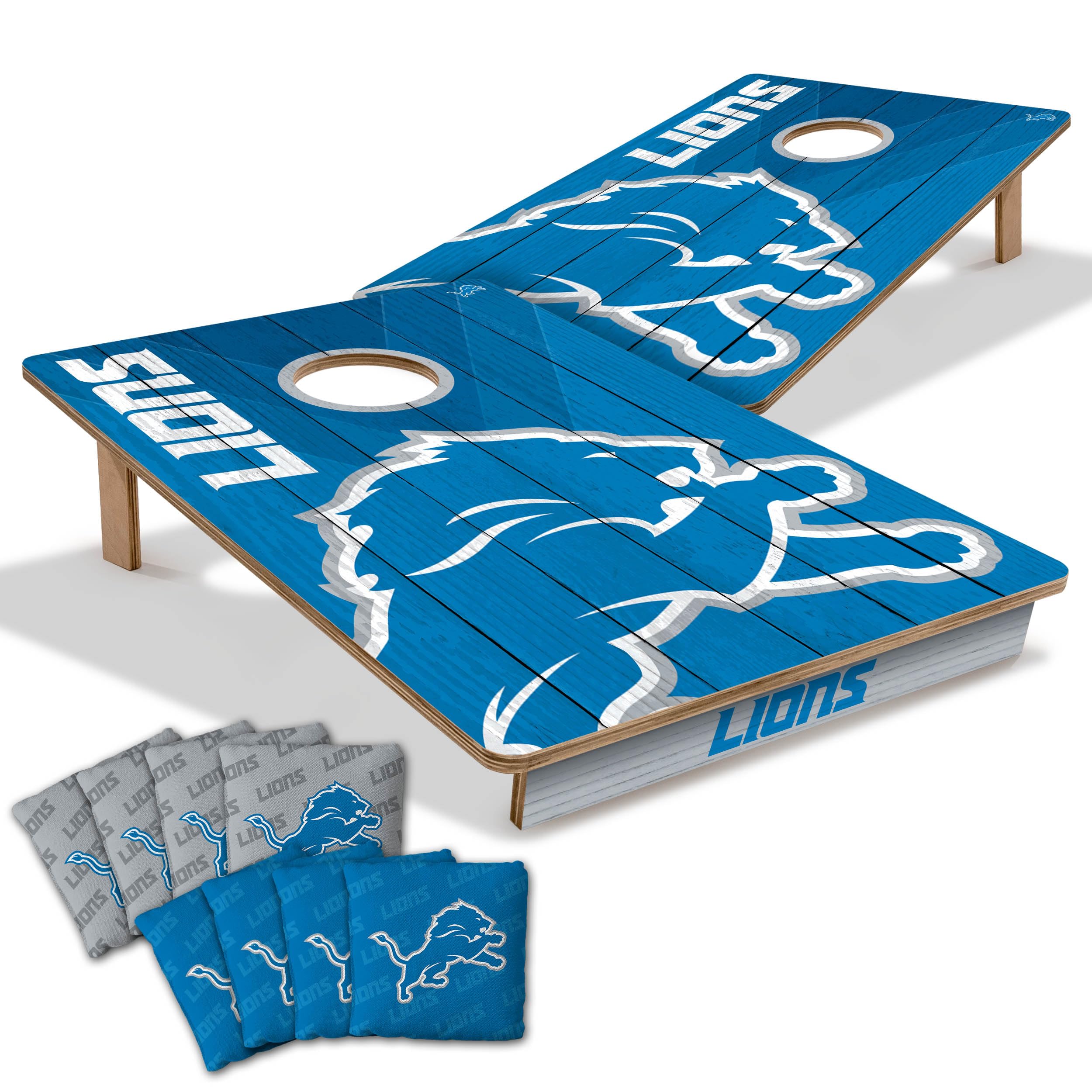 YouTheFan NFL 2’ x 3’ Wood Cornhole Game Set with Logo Bags - Official Team Cornhole Boards for Tailgating, Backyard Parties & Outdoor Games