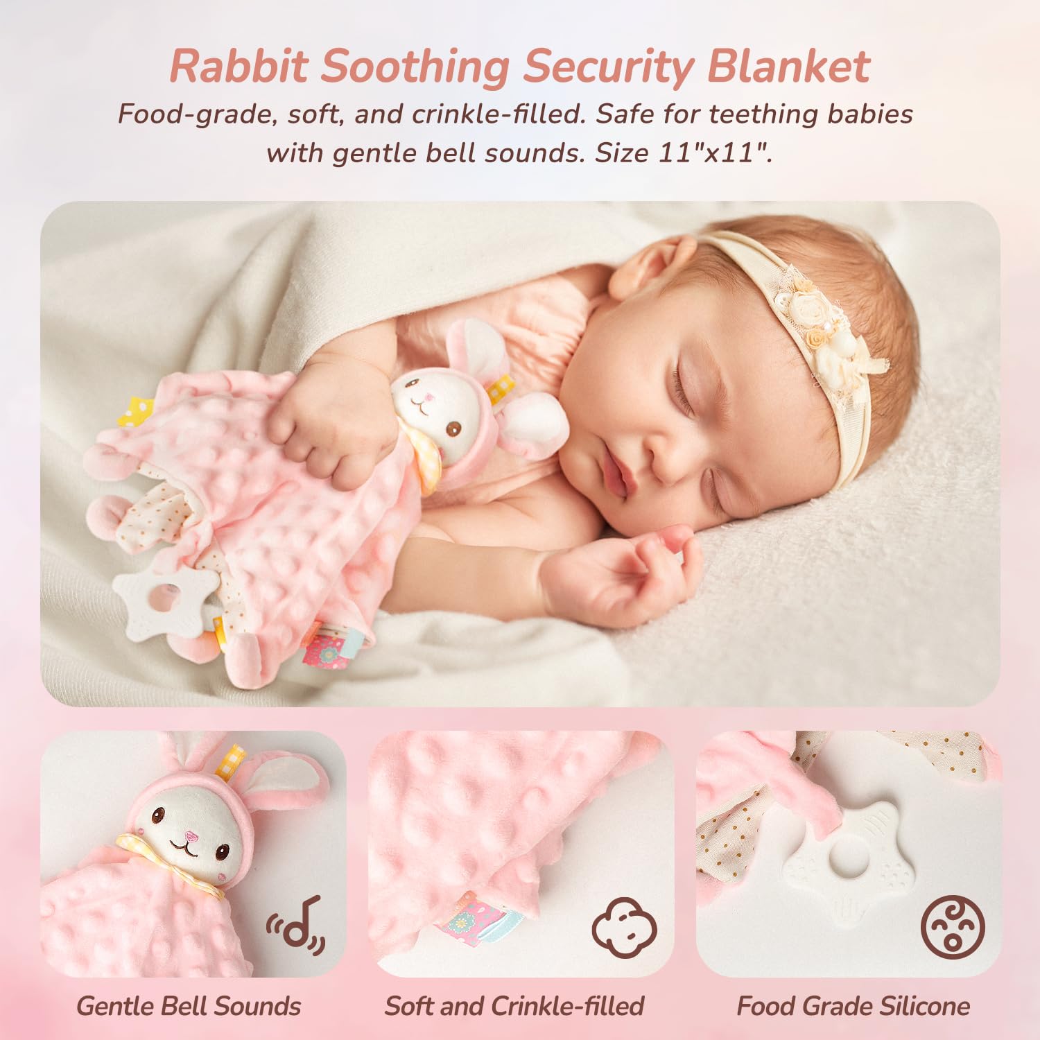 10-Piece Baby Girl Gift Set - Newborn Essentials with Rattle & Swaddle Blanket - Perfect for Baby Showers, Gender Reveal Parties & New Mom Gifts