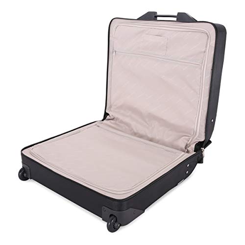 SWISSGEAR Full-Size Effortless Folding Wheeled Garment Bag - Rolling Travel Luggage for Men & Women (Black) | Perfect for Business Trips, Weddings & Air Travel