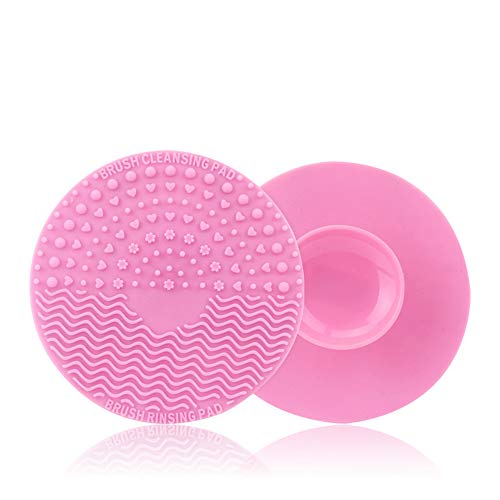 Professional Silicone Makeup Brush Cleaner Mat - Portable Cosmetic Brush Cleaning Pad with Suction Cup | Perfect for Home & Travel Makeup Brush Care | Ideal for Liquid, Powder & Cream Cosmetics Removal