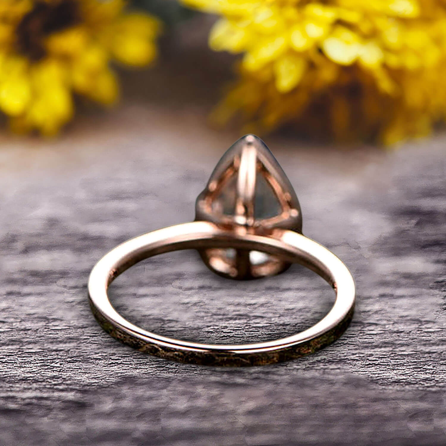 1.25 Carat Halo Pear Shaped Morganite Engagement Ring - Handmade 10k Rose Gold Solitaire Stacking Band for Women - Perfect for Anniversary, Proposal & Wedding Jewelry Gift