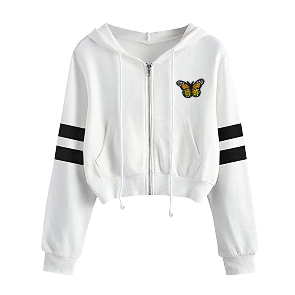 Women's Casual Drawstring Crop Top Hoodies & Long Sleeve Hooded Sweatshirts - Cozy Cropped Jackets for Streetwear, Loungewear & Fall Fashion