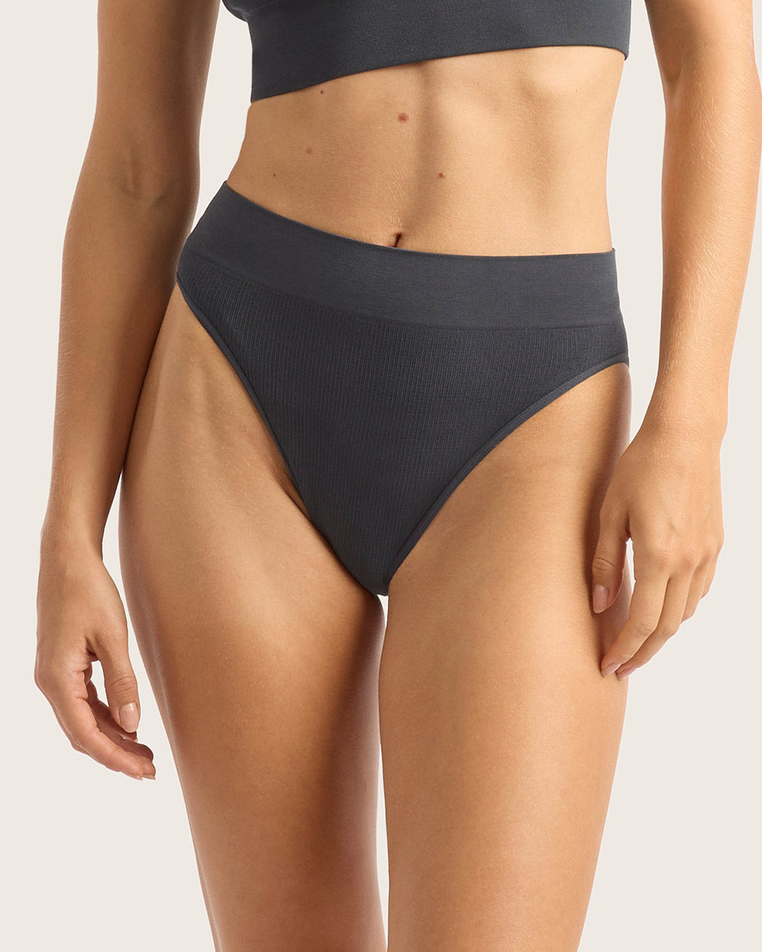 LYOLYTE Ribbed High Leg Briefs for Women - Sexy Lace Underwear with Comfortable Fit - Perfect for Everyday Wear, Date Night & Special Occasions