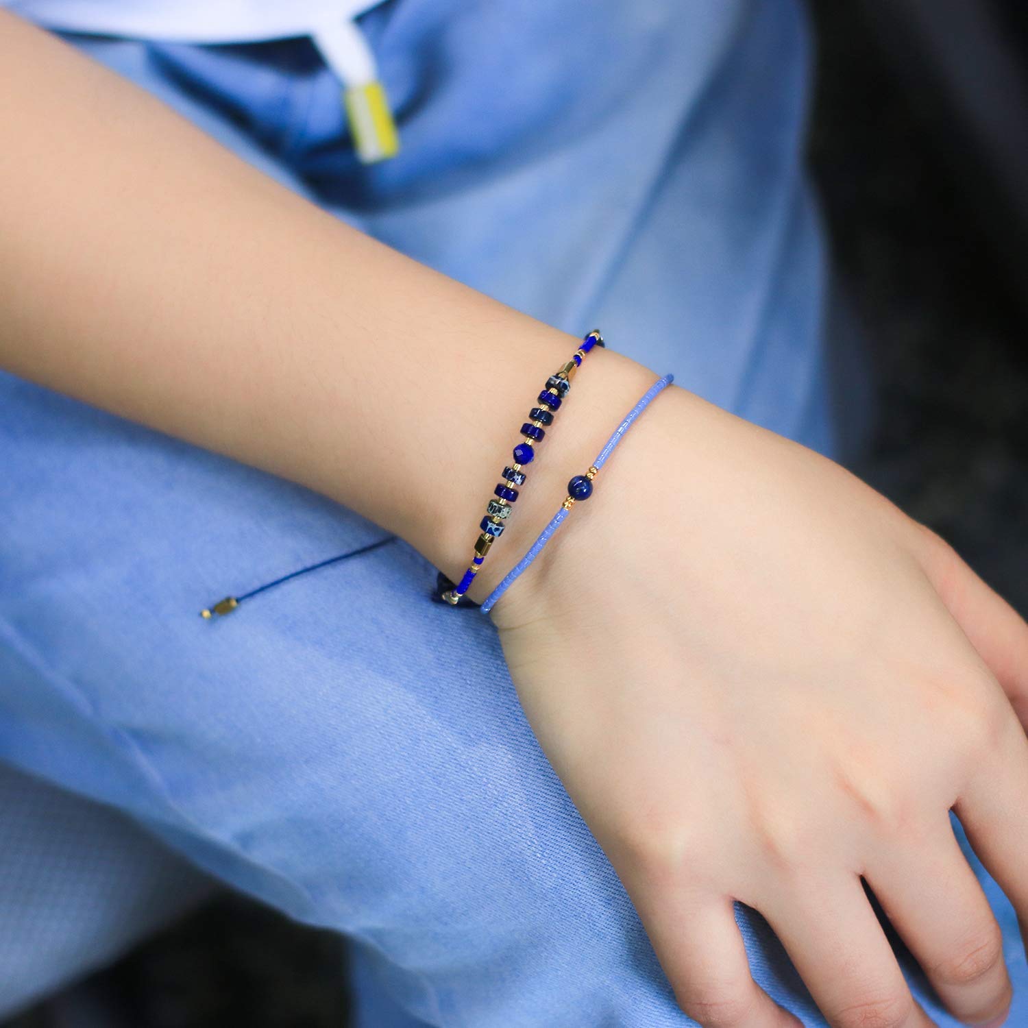 KELITCH Women's Miyuki Beaded Friendship Bracelet - Adjustable Bohemian Crystal Agate Bangle for Women | Perfect for Gifts, Boho Fashion & Everyday Wear