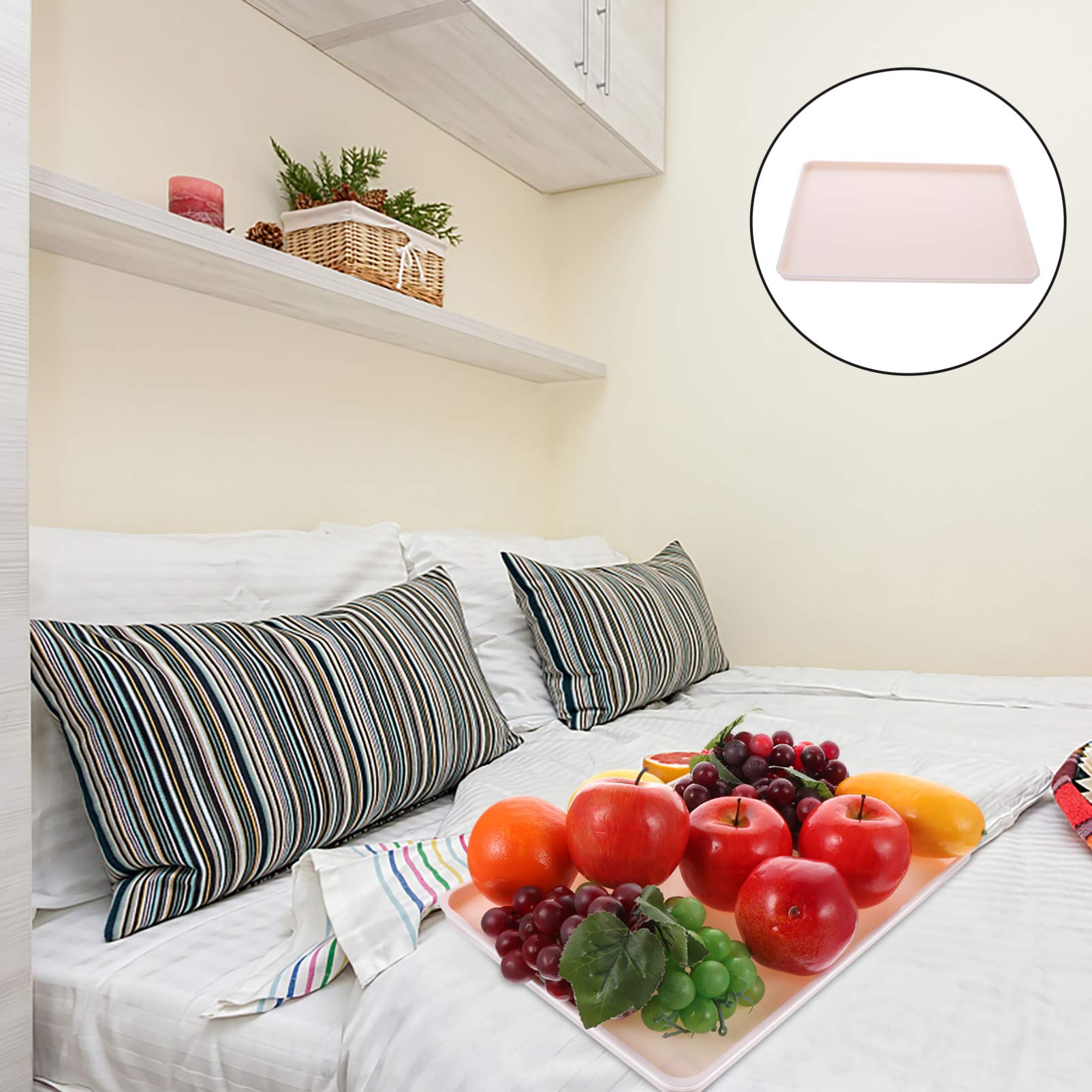 Cabilock 1-Piece Rectangular Serving Tray - Elegant Wedding Platter, Dinner Serving Dish, Bathroom Organizer & Dresser Tray | Perfect for Toiletries Storage, Snack Serving & Home Decor