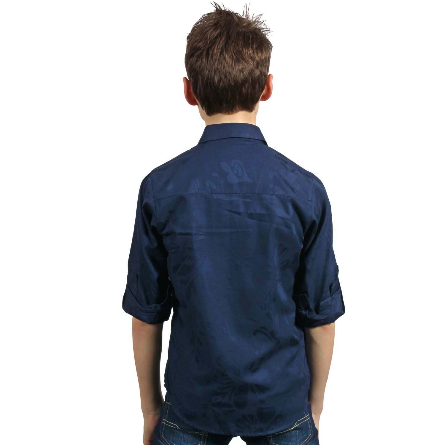 Stylish Blue Jacquard Shirt with Elegant Bowtie for Men - Perfect for Weddings, Parties & Formal Events