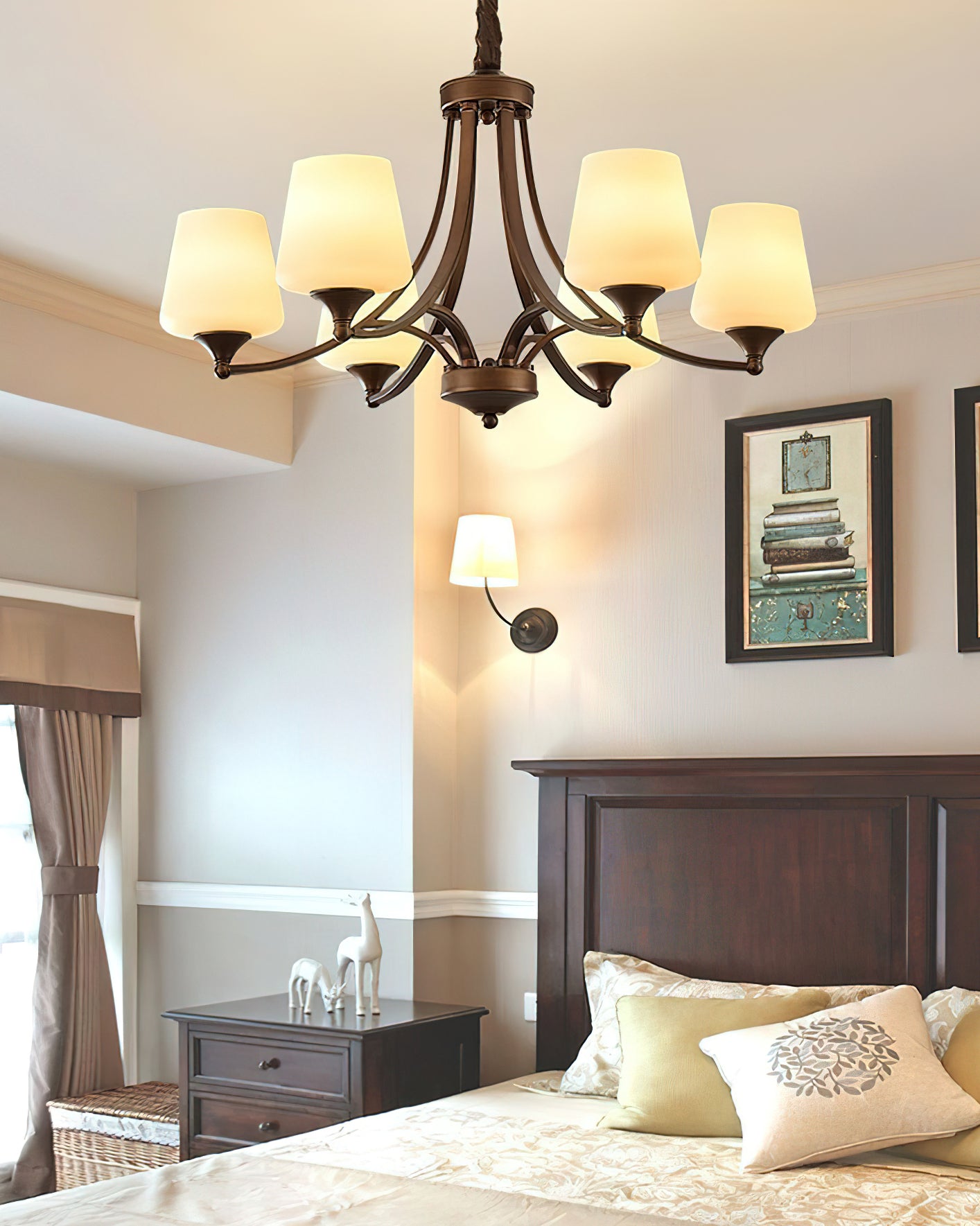 Adalyn Crystal Chandelier - Modern 6-Light Ceiling Fixture with LED Bulbs for Dining Room, Living Room & Bedroom Lighting