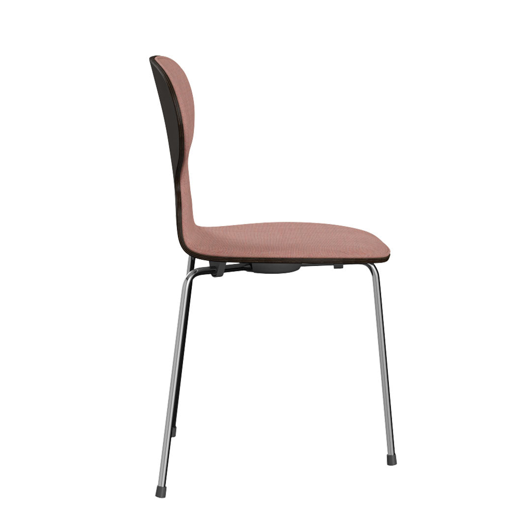 Ant Chair 3100 - Clear Lacquered Wooden Dining Chair with Upholstered Seat | Mid-Century Modern Design for Home, Office & Restaurant Use