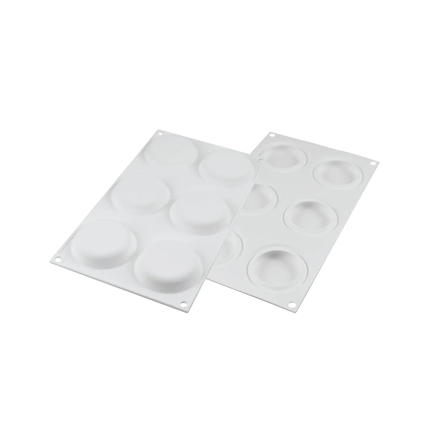 Silikomart Decor Round 50 Silicone Mold - 6 Piece Baking Set for Cakes, Cupcakes & Desserts | Perfect for Home Baking, Party Treats & Professional Pastry Chefs