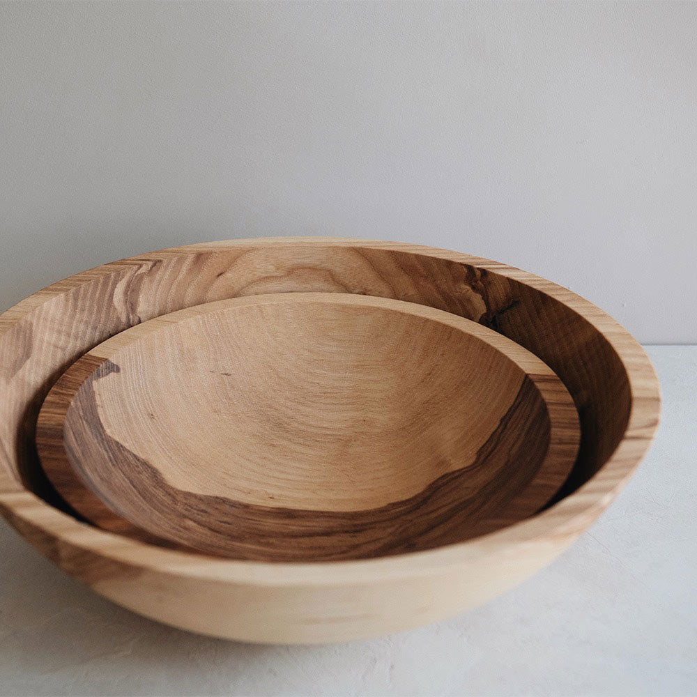 Handcrafted Ash Wooden Bowl - Natural, Durable & Eco-Friendly Kitchenware for Serving, Salad, Fruit & Home Decor