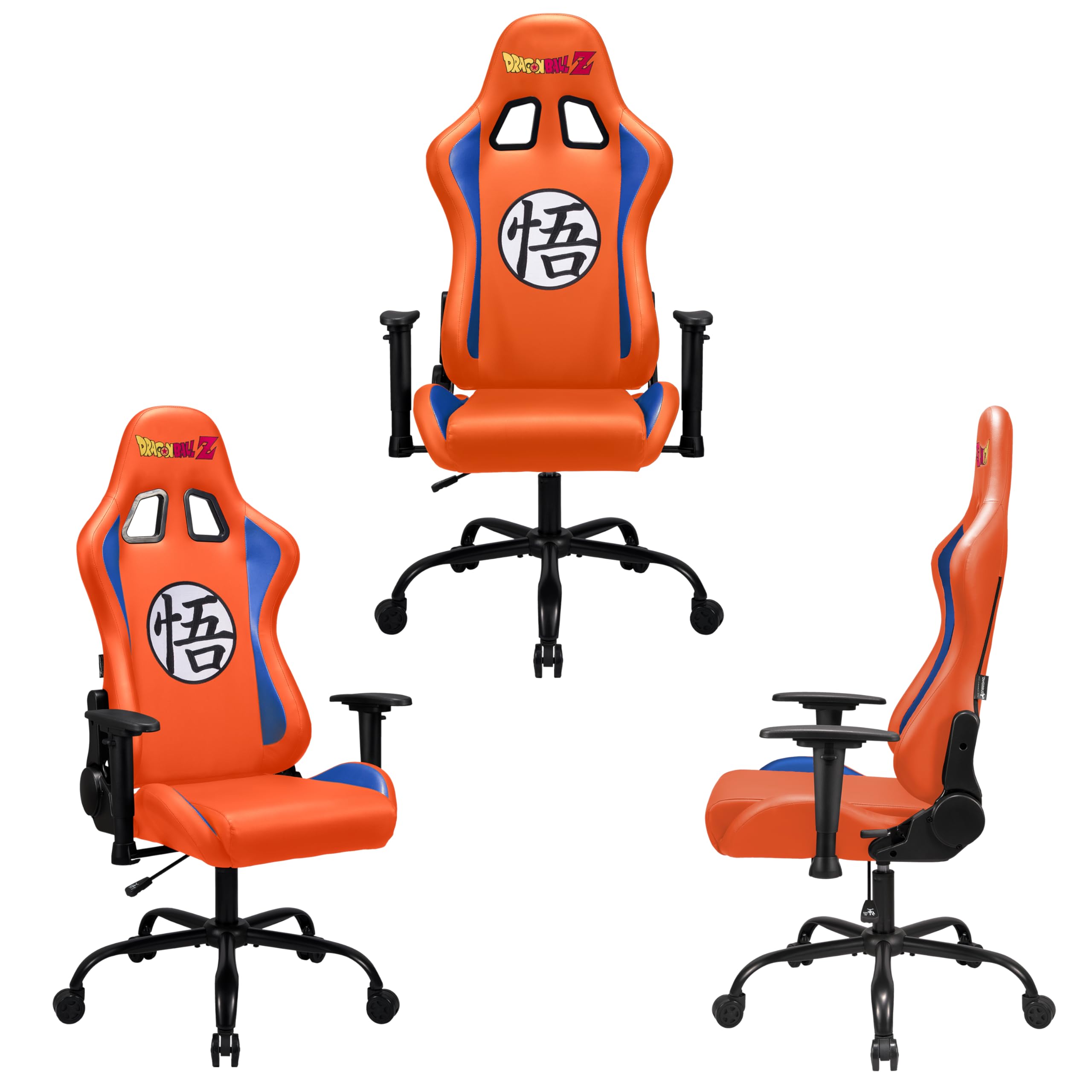 Dragon Ball Z Licensed Gaming Chair - Ergonomic Design with Adjustable Backrest & Armrests - Subsonic DBZ Gaming Chair for Adults - Perfect for Gaming, Streaming & Office Work
