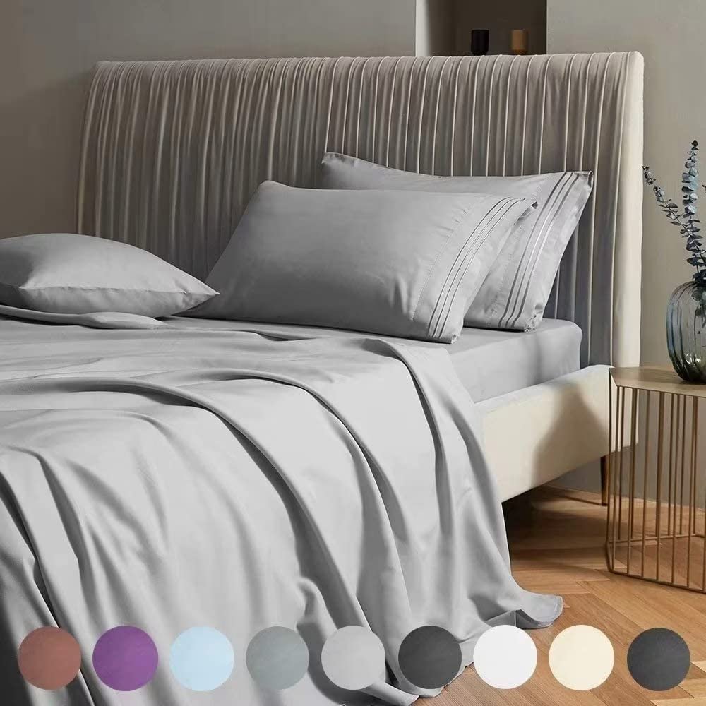 Premium California King Sheets Set - 1900 Thread Count Brushed Microfiber Percale Bedding - 16