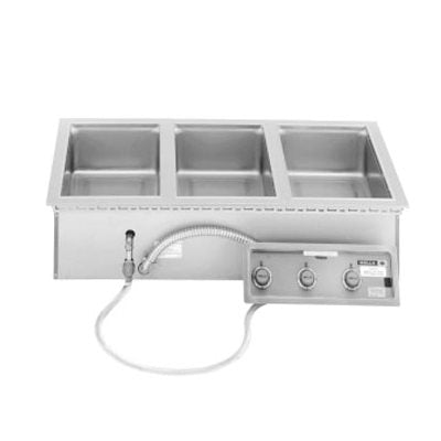 Wells Drop-In Hot Food Warmer with Thermostat Control - Holds 3 Full-Size Pans | Ideal for Buffets, Catering & Commercial Kitchens