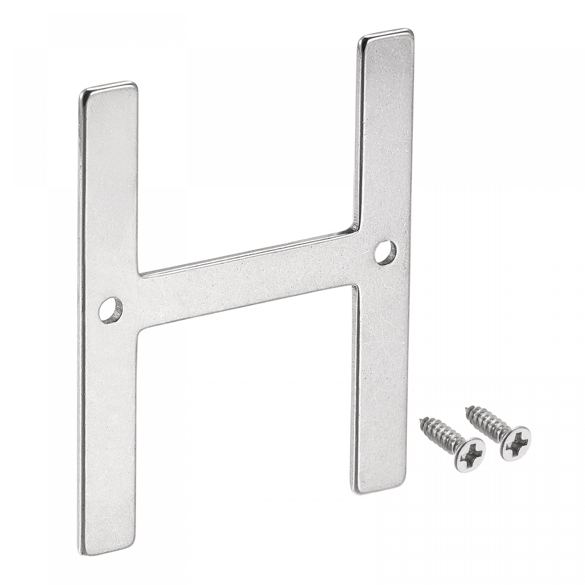 uxcell 2.76 Inch Stainless Steel Letter H - Durable Mailbox, Hotel & Door Address Sign - Polished Finish for Home, Business & Outdoor Use
