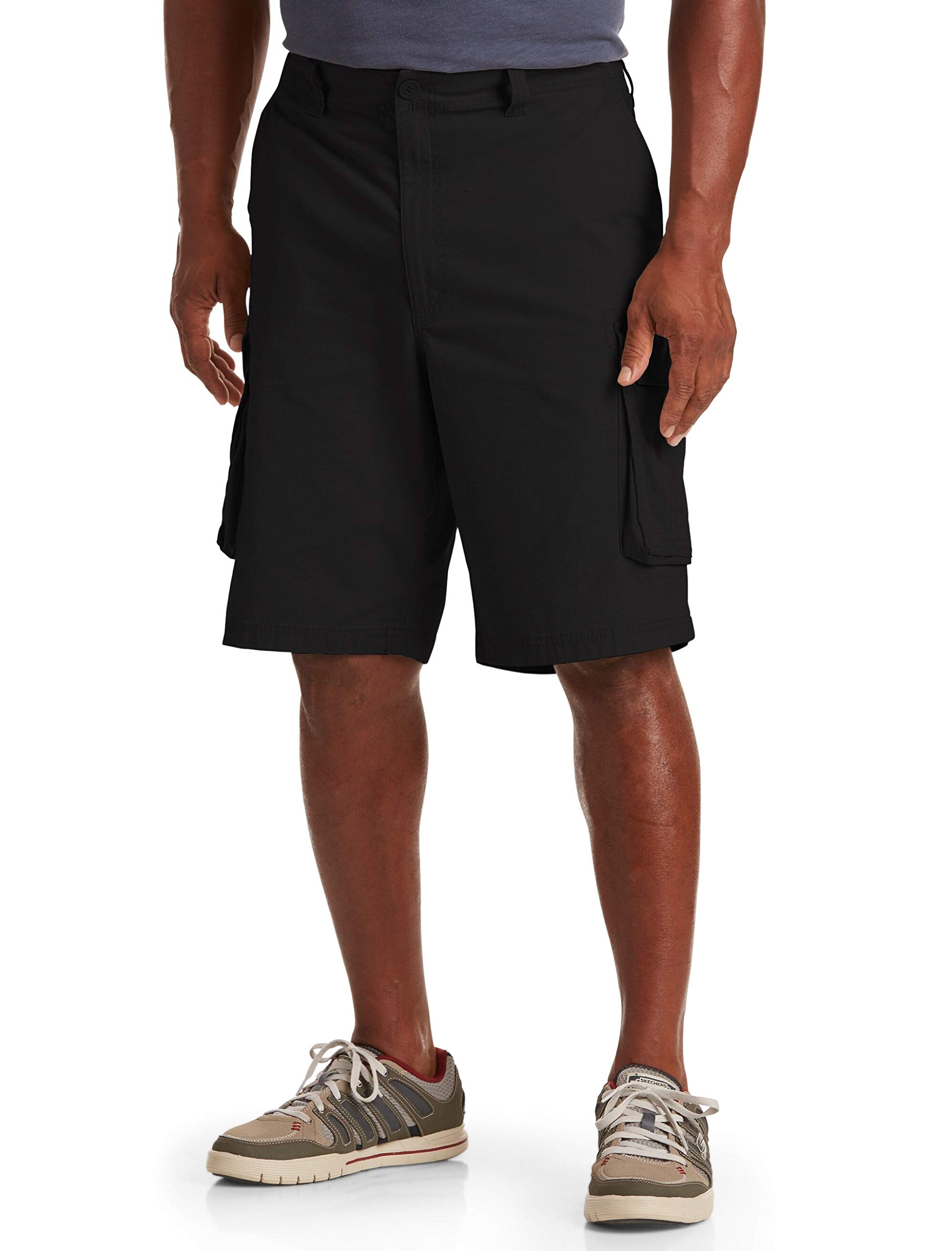 True Nation by DXL Big and Tall Stretch Cargo Shorts for Men - Comfortable Relaxed Fit with Multiple Pockets - Perfect for Outdoor Activities, Hiking, and Casual Wear