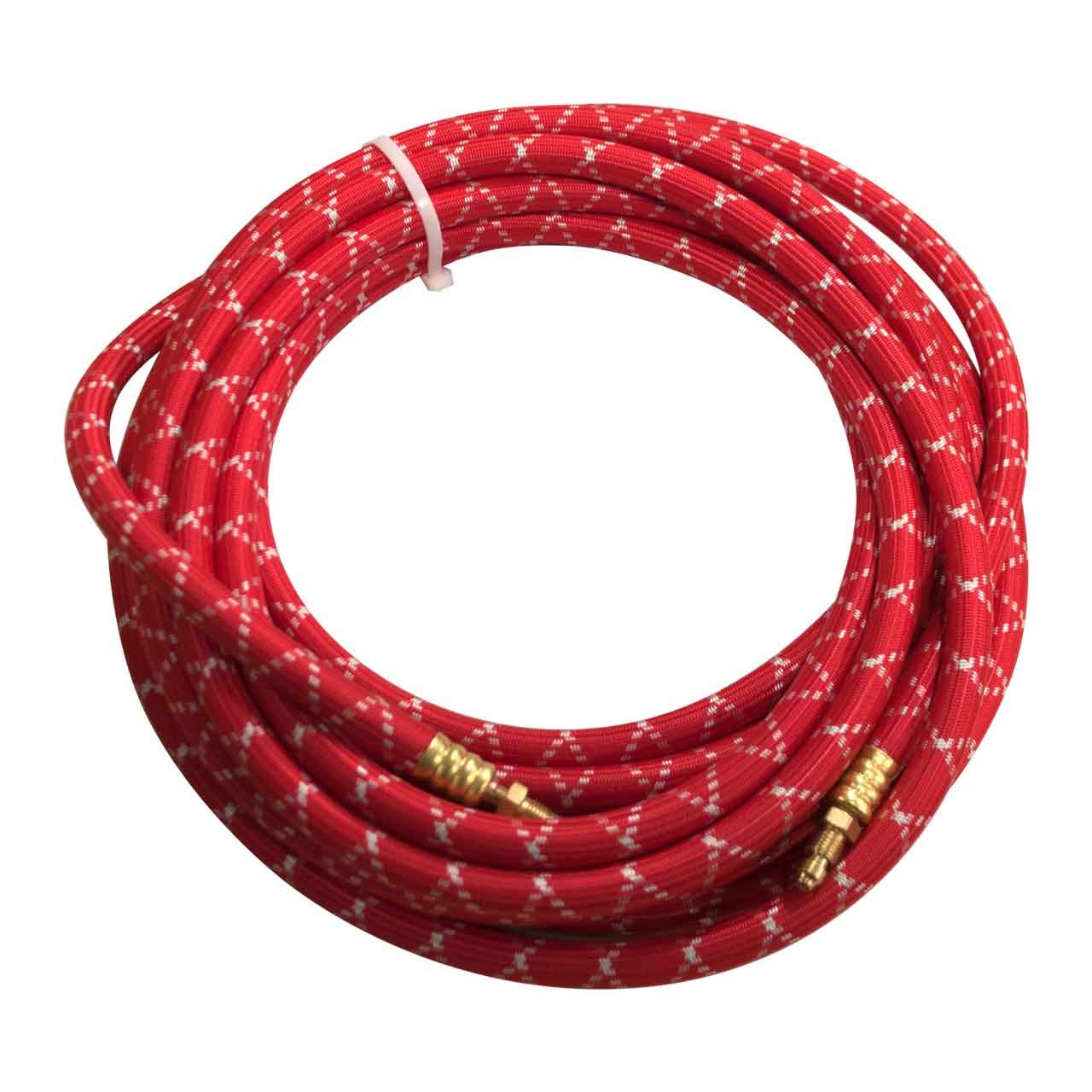 25 Ft Red Braided Rubber Power Cable - Durable Extension Cord for Home, Office & Outdoor Use - Perfect for Electronics, Appliances & Power Tools