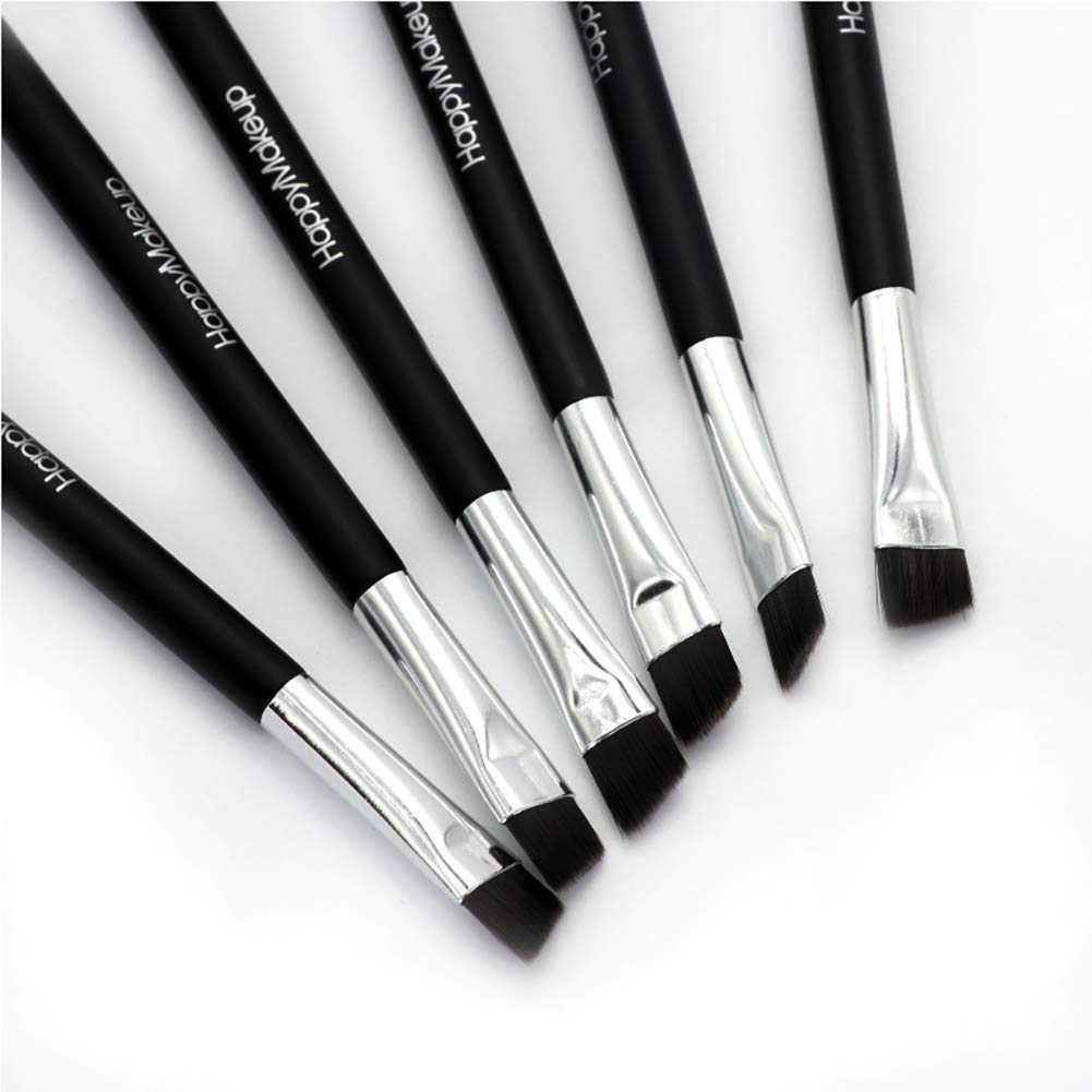 1PC Professional Duo Eyebrow Brush & Spoolie with Cruelty-Free Synthetic Bristles - Angled Brow Brush & Lash Comb for Perfect Eyebrow Shaping & Grooming (Black) | Ideal for Makeup Artists, Beauty Enthusiasts & Daily Eyebrow Care