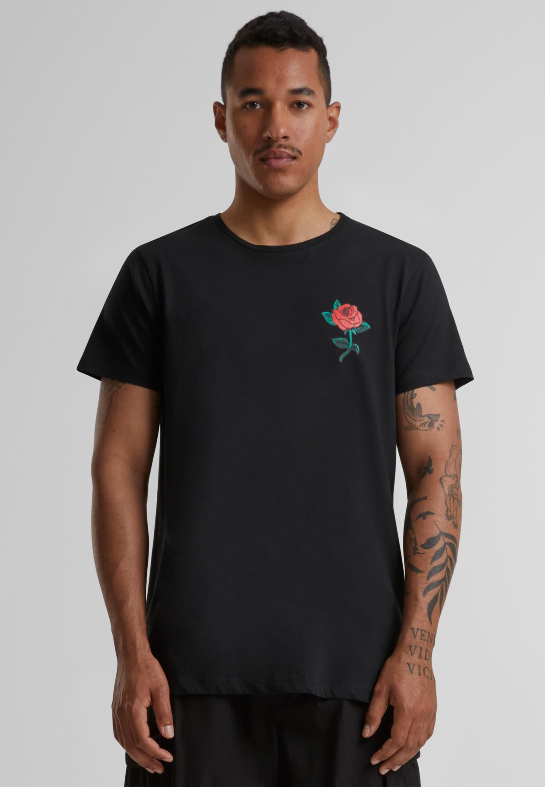 Premium Mister Tee Rose Graphic T-Shirt for Men - Black, Size XL - Casual Wear & Street Style Fashion