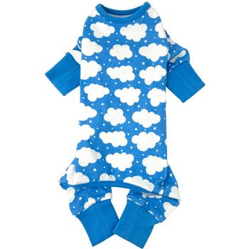 CuddlePup Dog Pajamas - Soft Blue Cloud Print Dog Pajamas for Small & Medium Dogs - Cozy Sleepwear for Indoor & Cuddle Time