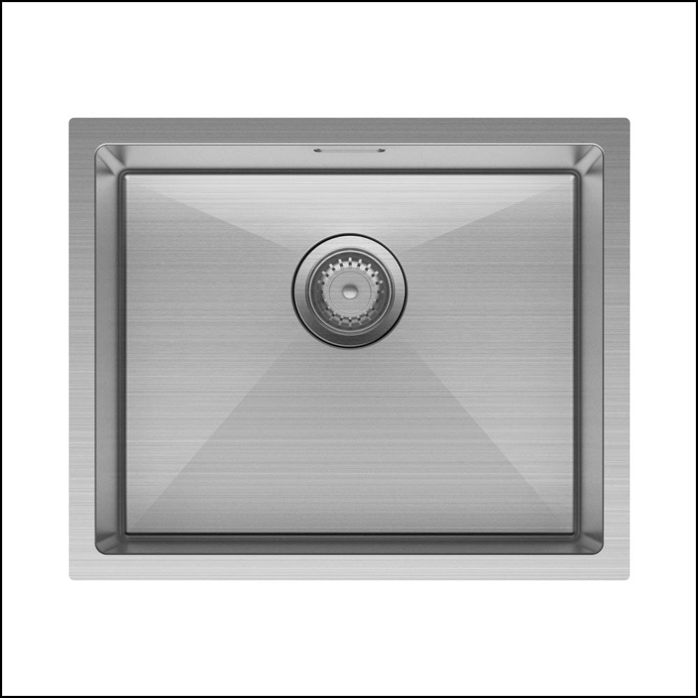 Fienza Hana 68500 39L Stainless Steel Laundry Sink with Overflow - Heavy Duty Utility Sink for Laundry Room, Garage, Basement & Commercial Use