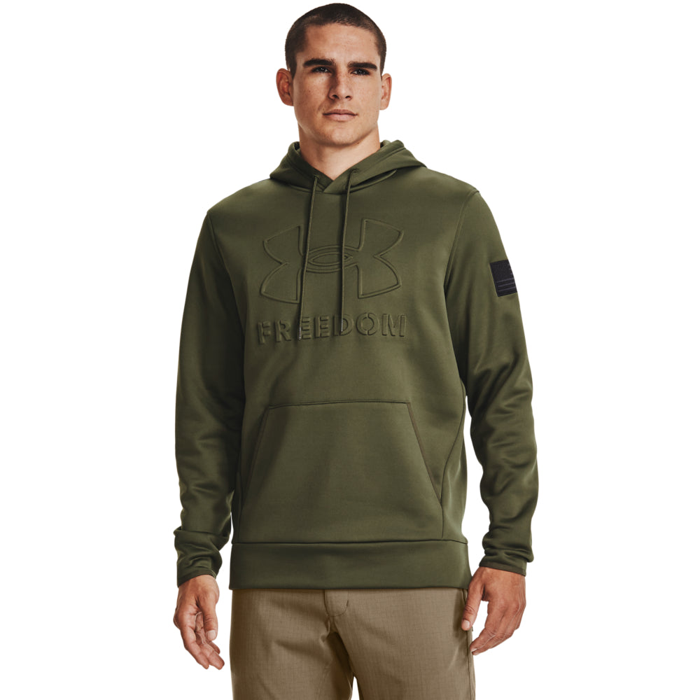Under Armour Freedom Emboss Hoodie for Men - Lightweight Performance Pullover with Moisture-Wicking Technology - Perfect for Gym, Running & Outdoor Activities