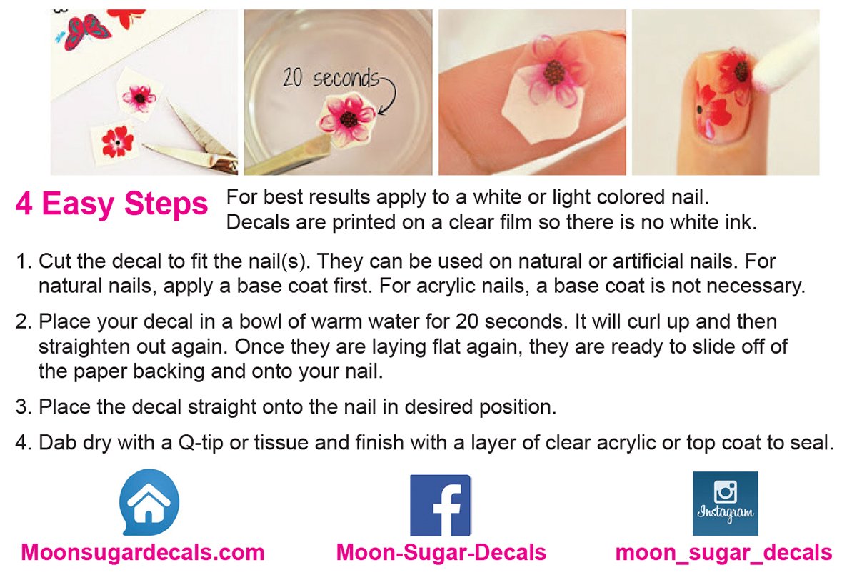 Premium Flamingo Water Slide Nail Art Decals - Salon Quality Nail Stickers for Summer Beach Nails, Pool Party Designs & Tropical Vacation Manicures
