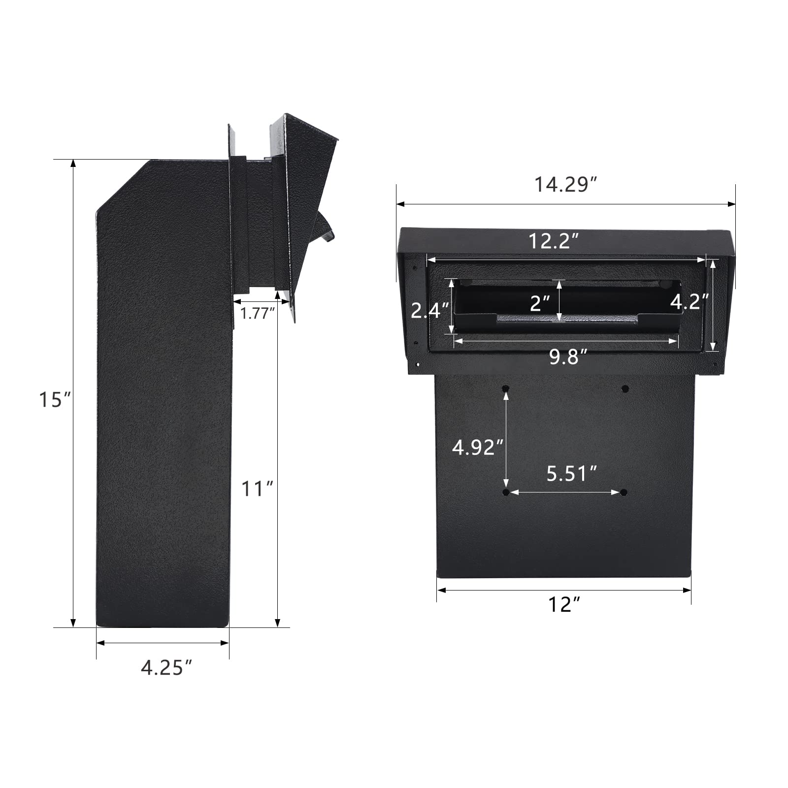 Heavy Duty Locking Mail Drop Box with Key - 15