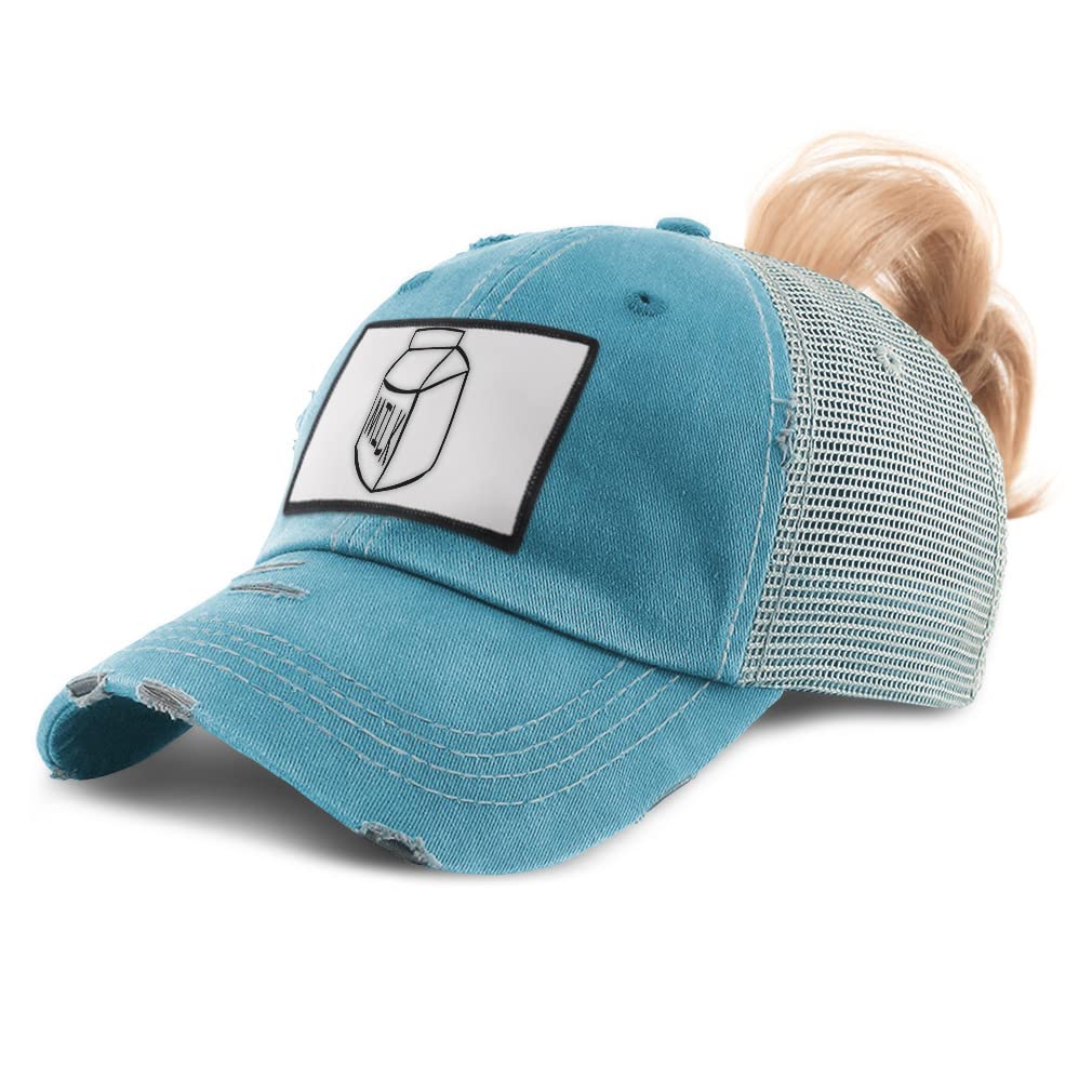Speedy Pros Women's High Ponytail Baseball Cap - Adjustable Fashion Hat for Running, Workout & Outdoor Activities | Milk & Dairy Inspired Healthy Food Design