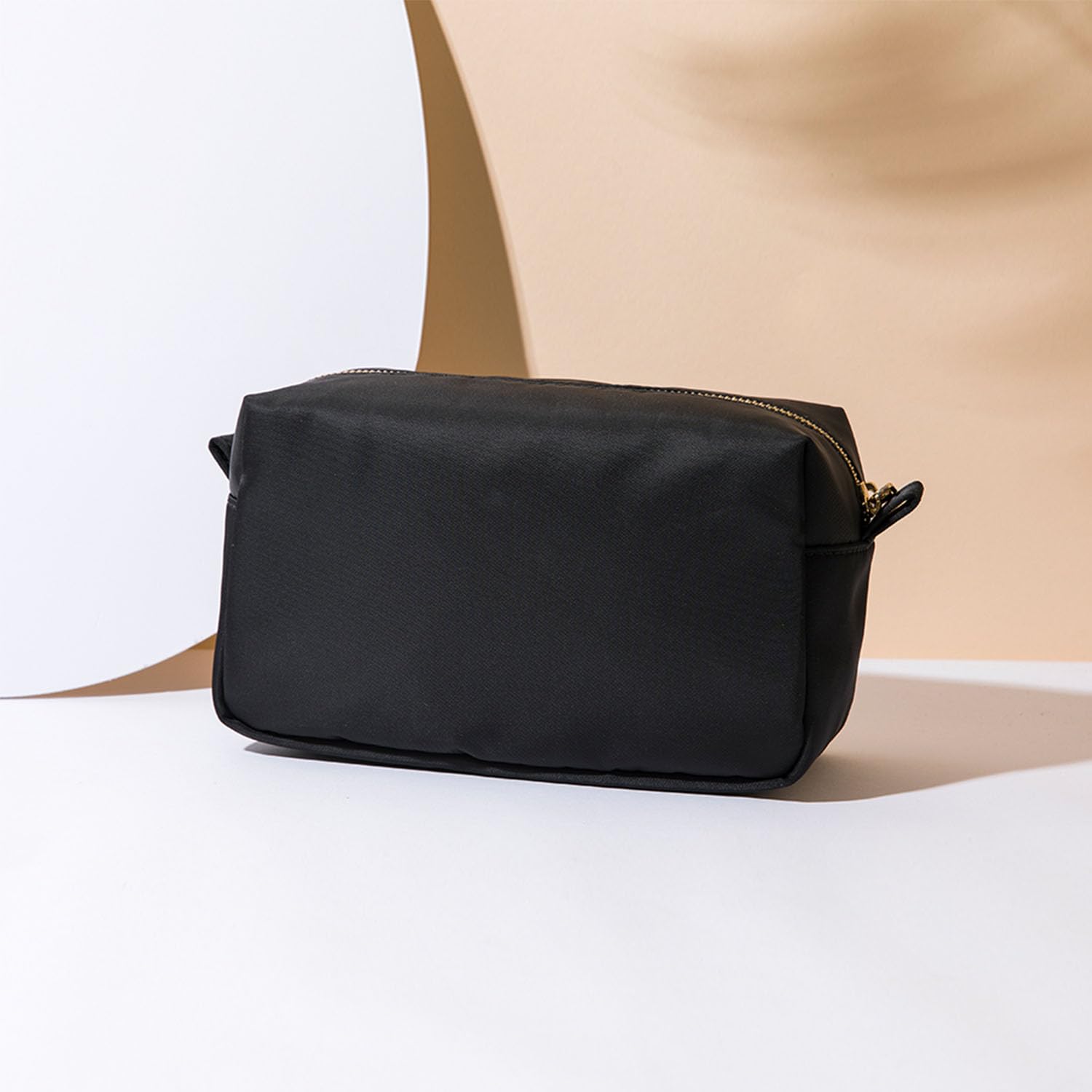 Lightweight Nylon Cosmetic Bag with Ring Clasp - Travel Makeup Organizer for Women, Perfect for Daily Use & Trips