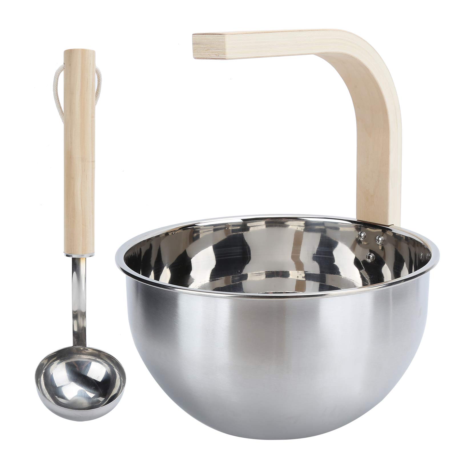 Premium 4L Sauna Bucket & Spa Accessories Set - Durable Sauna Barrel for Steam Room, Wooden Ladle & Spa Essentials - Perfect for Home Sauna, Spa Relaxation & Aromatherapy Sessions