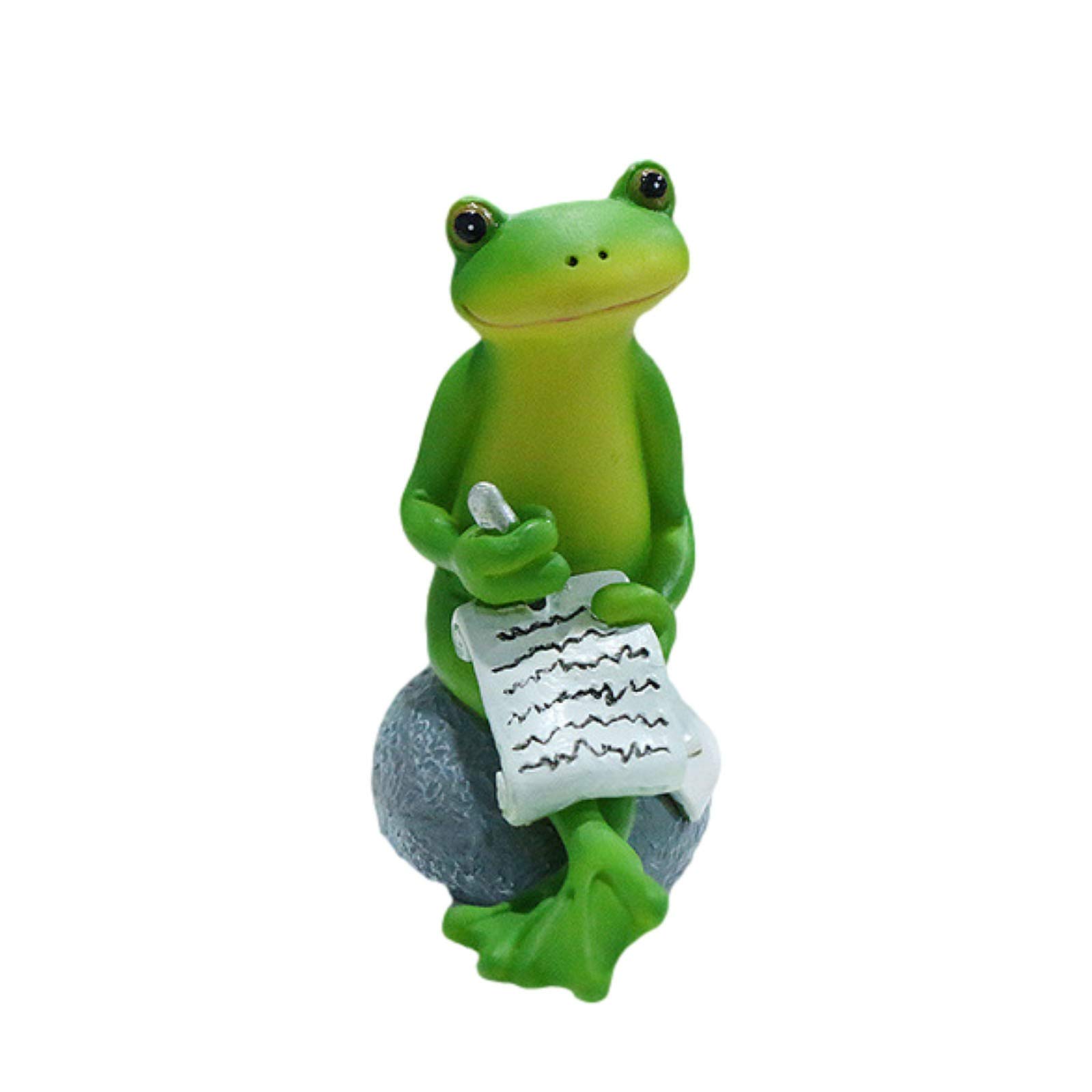 Ostpain Resin Frog Decor - Handcrafted Animal Figurine for Bedroom, Desktop, Home, Yoga Room - Unique Home Furnishing & Crafts for Relaxation & Zen Decor