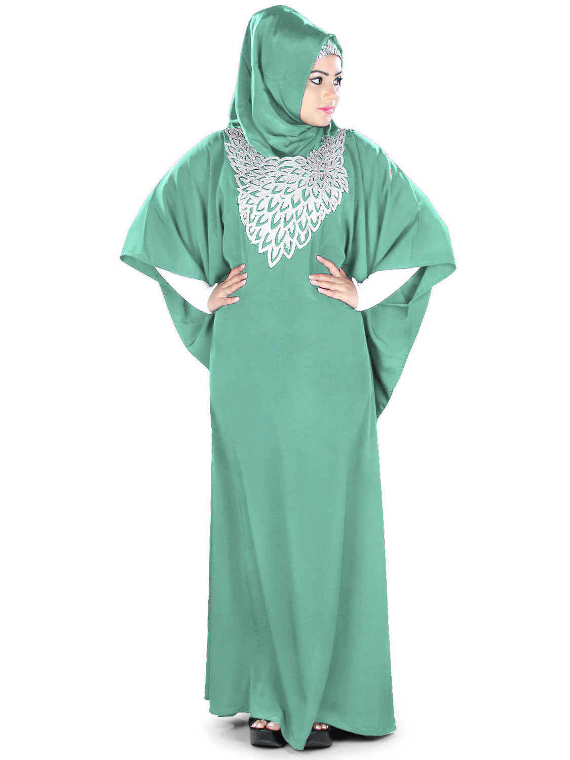 Stylish Aimen Kaftan Dress for Women - Elegant Flowy Maxi Dress with Embroidery - Perfect for Beach, Vacation & Boho Fashion