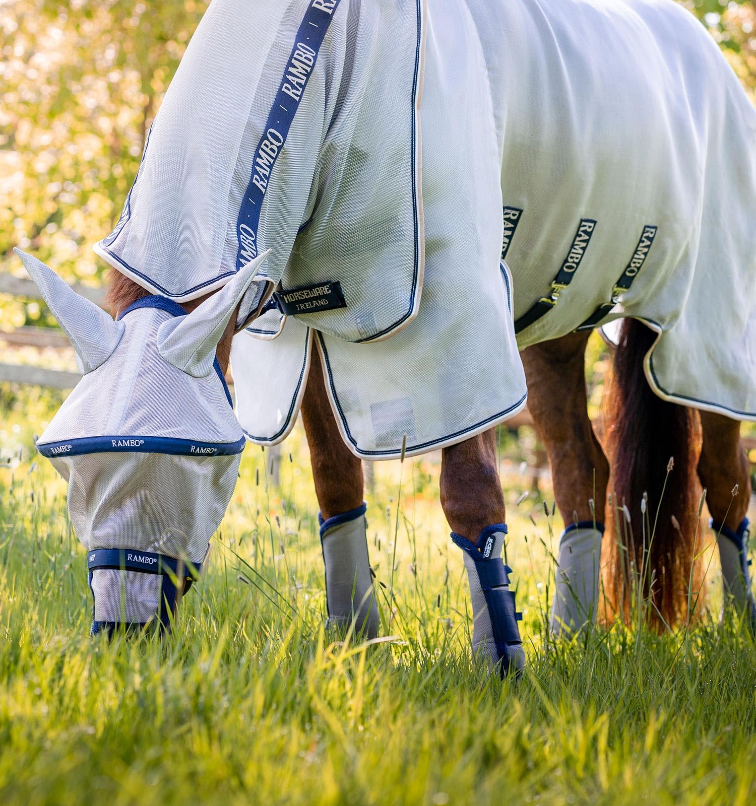 Horseware® Rambo® Protector Fly Sheet 0g Lightweight - Breathable UV Protection Horse Fly Blanket for Summer Riding & Outdoor Activities