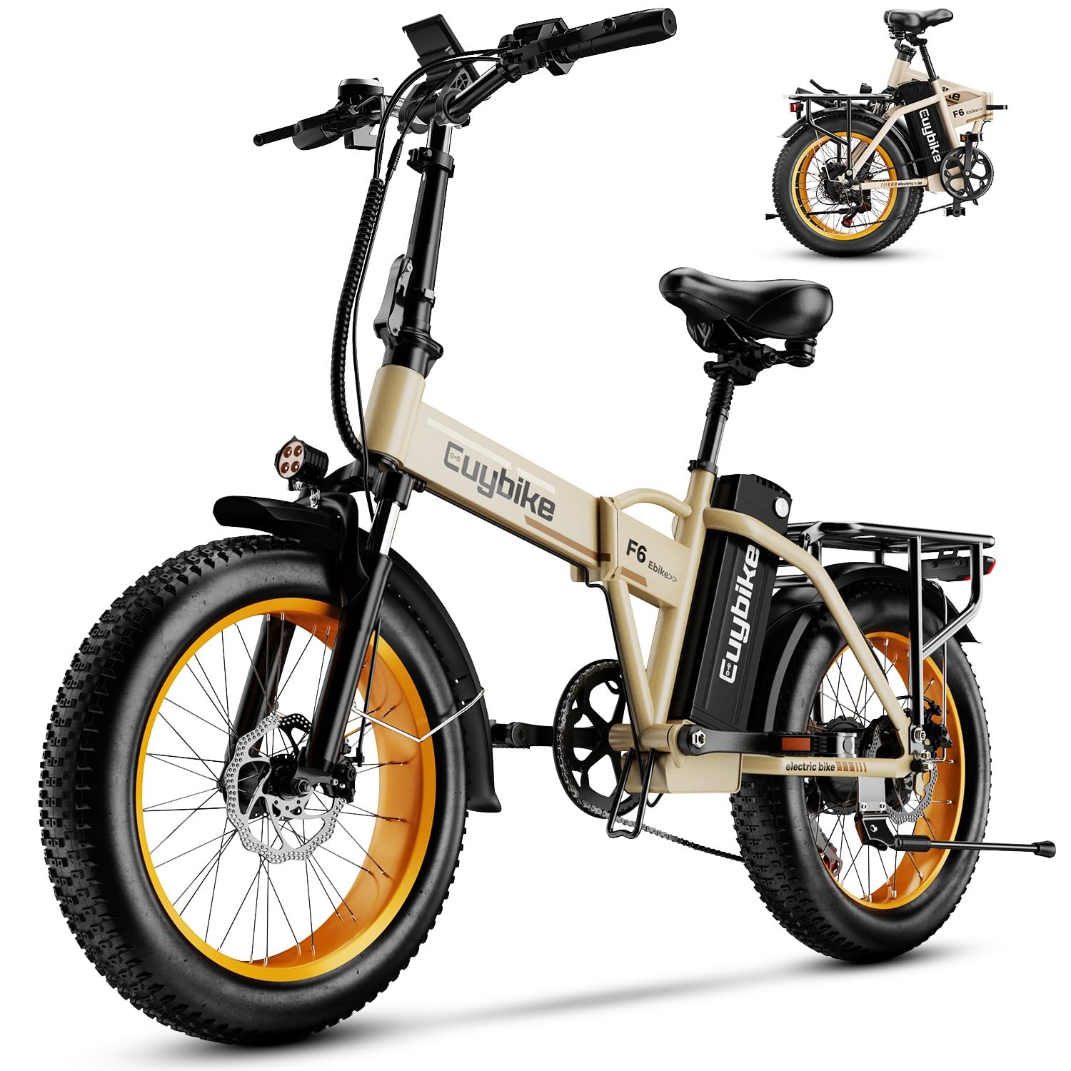 1000W Folding Electric Bike for Adults - 48V 20AH Removable Battery, 30+MPH Speed, 80 Miles Max Range, 20